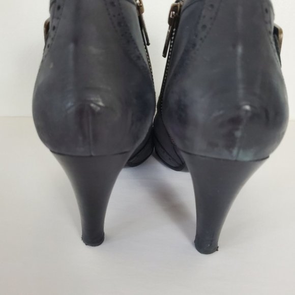 J. Crew charcoal grey leather heeled bootie - Picture 3 of 9